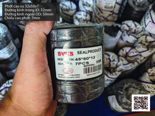 Phớt cao su Viton FKM 30x72x12 chịu nhiệt, chịu hóa chất - Hình ảnh 4