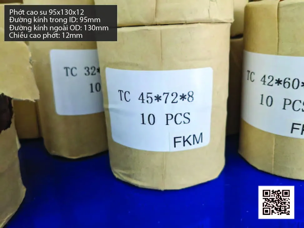 Phớt cao su Viton FKM 95x115x12 chịu nhiệt, chịu hóa chất — hình thực tế