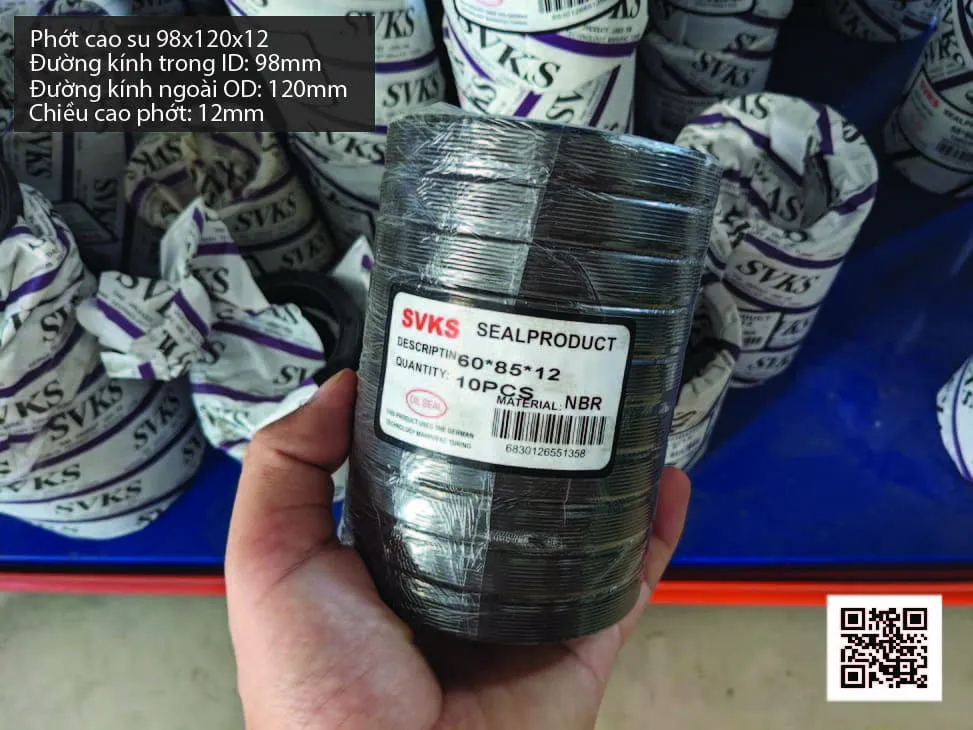 Phớt cao su Viton FKM 95x135x13 chịu nhiệt, chịu hóa chất — hình thực tế
