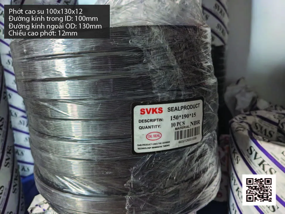 Phớt cao su Viton FKM 100x130x10 chịu nhiệt, chịu hóa chất — hình thực tế