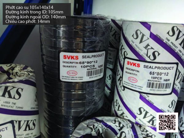 Phớt cao su Viton FKM 105x140x14 chịu nhiệt, chịu hóa chất