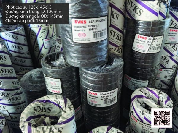 Phớt cao su Viton FKM 120x180x12 chịu nhiệt, chịu hóa chất - Hình ảnh 4