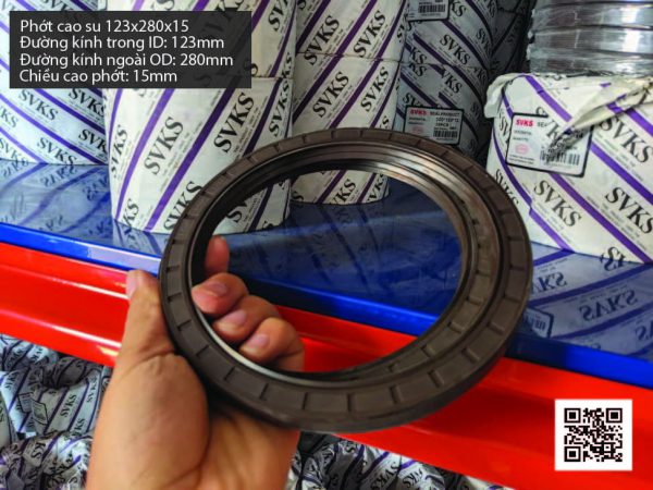 Phớt cao su Viton FKM 123x280x15 chịu nhiệt, chịu hóa chất