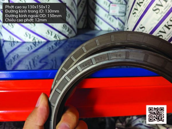 Phớt cao su Viton FKM 125x200x15 chịu nhiệt, chịu hóa chất - Hình ảnh 3