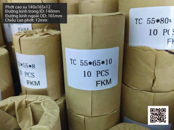 Phớt cao su Viton FKM 135x170x15 chịu nhiệt, chịu hóa chất - Hình ảnh 3