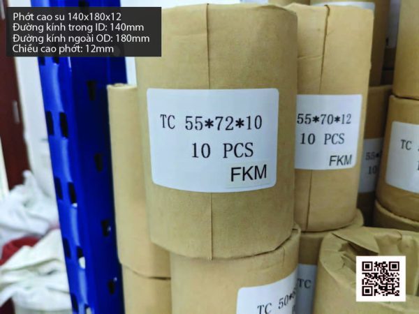 Phớt cao su Viton FKM 140x160x10 chịu nhiệt, chịu hóa chất - Hình ảnh 3