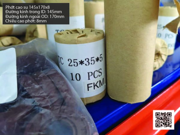 Phớt cao su Viton FKM 140x180x15 chịu nhiệt, chịu hóa chất - Hình ảnh 3