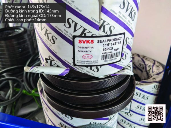 Phớt cao su Viton FKM 140x180x15 chịu nhiệt, chịu hóa chất - Hình ảnh 4