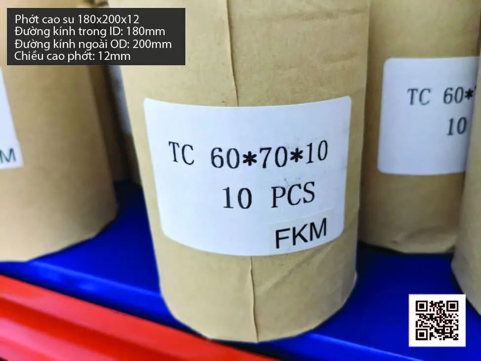 Phớt cao su Viton FKM 175x210x15 chịu nhiệt, chịu hóa chất — hình thực tế