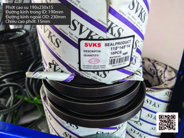 Phớt cao su Viton FKM 185x210x13 chịu nhiệt, chịu hóa chất - Hình ảnh 4