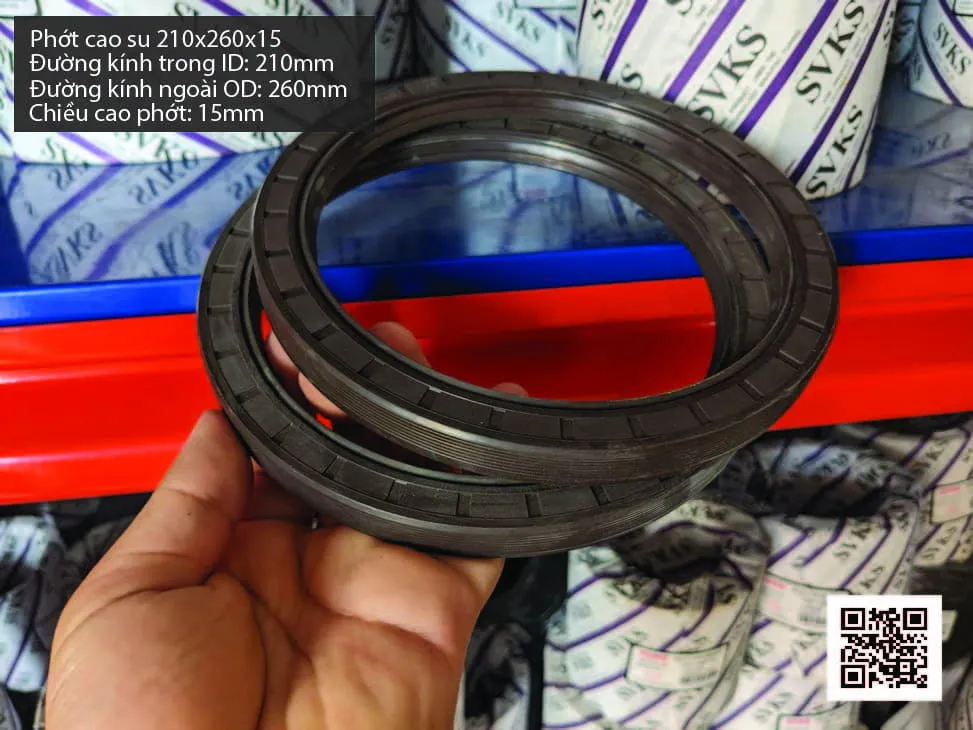 Phớt cao su Viton FKM 210x260x15 chịu nhiệt, chịu hóa chất