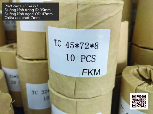 Phớt cao su Viton FKM 32x62x12 chịu nhiệt, chịu hóa chất - Hình ảnh 4